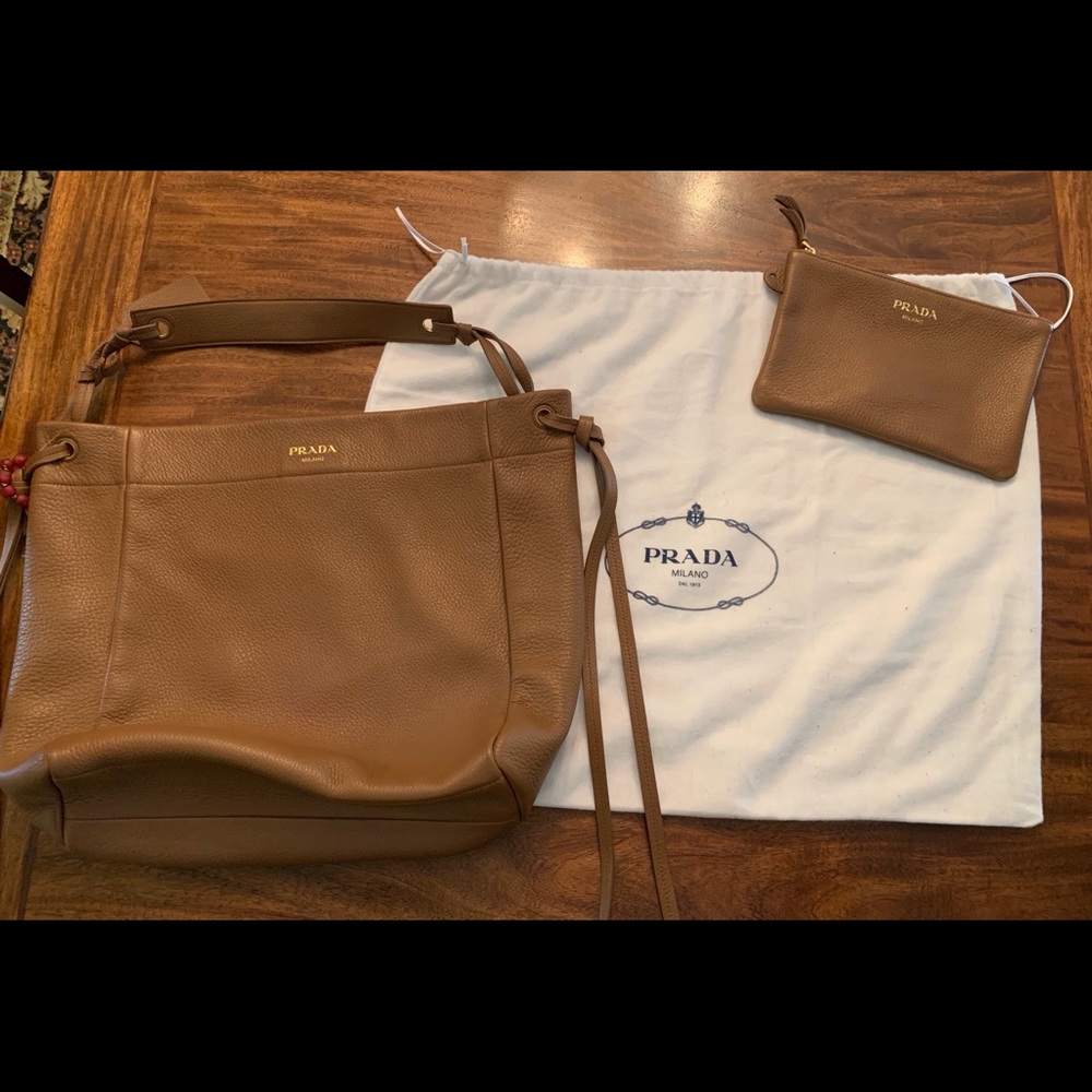 Prada Cervantes Hobo Deerskin Handbag - Picture 2 of 8